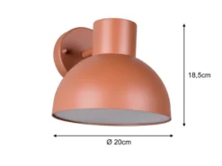 Retro Style Downlight Außenwandleuchte ELBE Apricot, Ø 20cm