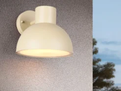 Retro Style Downlight Außenwandleuchte ELBE Beige, Ø 20cm