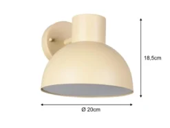 Retro Style Downlight Außenwandleuchte ELBE Beige, Ø 20cm