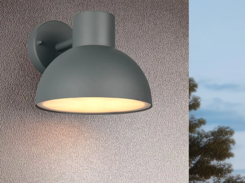 Retro Style Downlight Außenwandleuchte ELBE Anthrazit, Ø 20cm