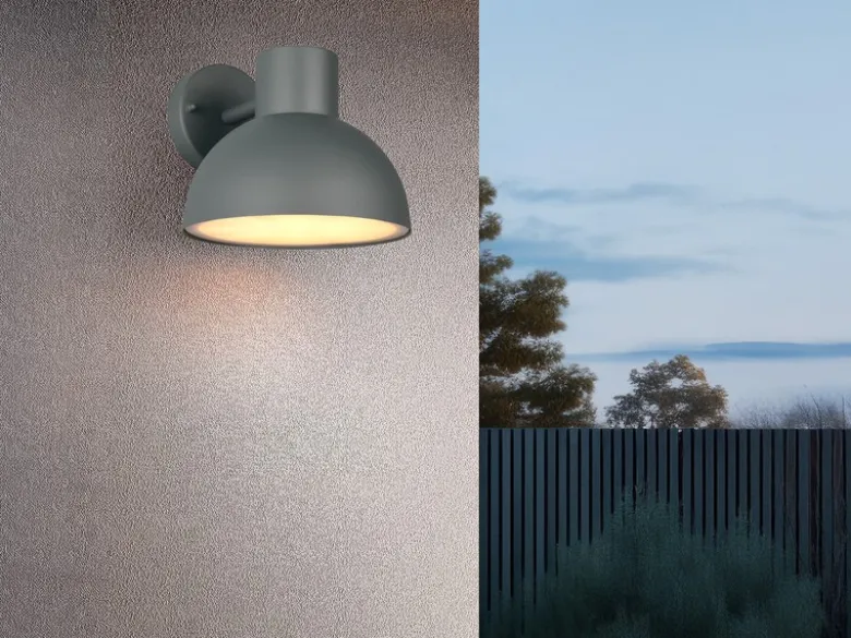 Retro Style Downlight Außenwandleuchte ELBE Anthrazit, Ø 20cm