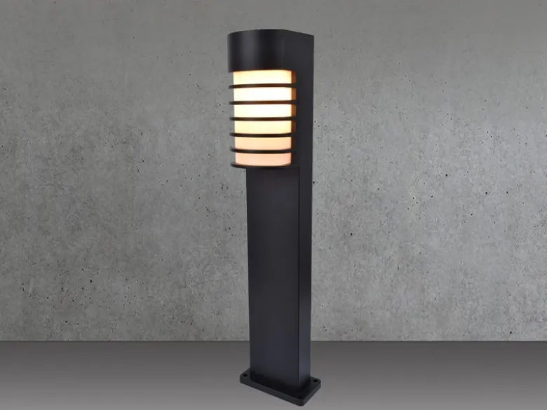 Retro Wegeleuchte FULTON ALU Schwarz, IP54, E27 -Smart fähig- Höhe 75cm
