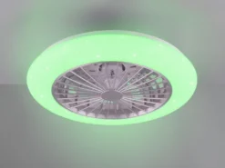 RGB LED Deckenleuchte mit Ventilator, Fernbedienung & Wandhalterung, Ø 50cm