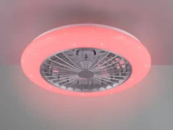 RGB LED Deckenleuchte mit Ventilator, Fernbedienung & Wandhalterung, Ø 50cm
