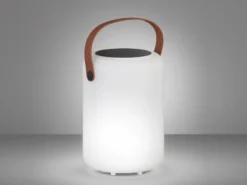 RGB Outdoor Tischleuchte ORNO 20cm mit Fernbedienung, per USB & Solar aufladbar