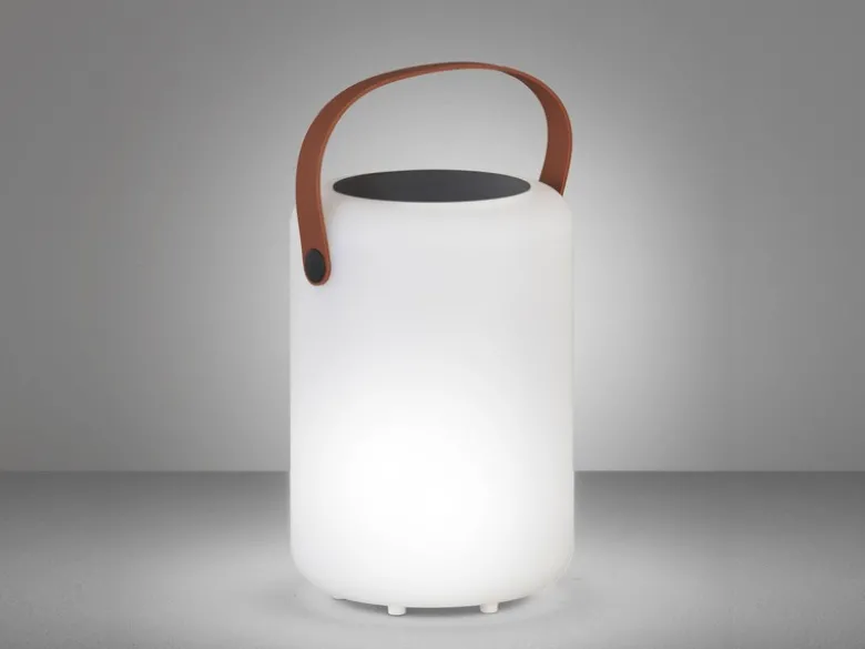 RGB Outdoor Tischleuchte ORNO 20cm mit Fernbedienung, per USB & Solar aufladbar