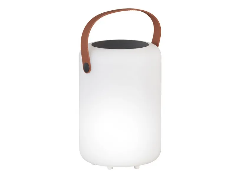 RGB Outdoor Tischleuchte ORNO 20cm mit Fernbedienung, per USB & Solar aufladbar