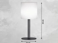 RGB Tischlampe LESINA mit Fernbedienung, per Solar & USB aufladbar, Höhe 30cm