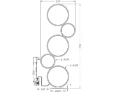 Ringleuchte LED Stehlampe RONDO mit Fußschalter aus Metall in Weiß matt, 115cm