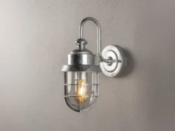 Robuste Außenwandleuchte CERIGNOLA aus feuerzinktem Stahl Höhe 21,5cm
