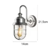 Robuste LED Außenwandleuchte aus feuerzinktem Stahl Höhe 21,5cm