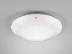 Runde Außendeckenleuchte Wandlampe CAMARO in Weiß matt - 26 cm