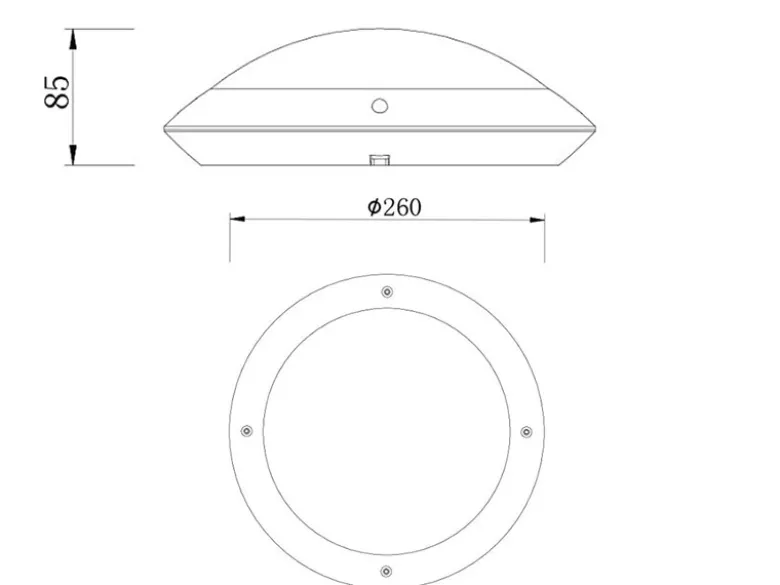 Runde Außendeckenleuchte Wandlampe CAMARO in Weiß matt - 26 cm