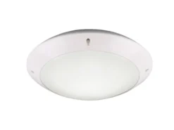 Runde Außendeckenleuchte Wandlampe CAMARO in Weiß matt - 26 cm
