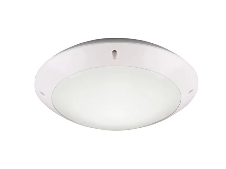 Runde Außendeckenleuchte Wandlampe CAMARO in Weiß matt - 26 cm