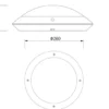 Runde Außendeckenleuchte Wandlampe CAMARO in Anthrazit - 26 cm