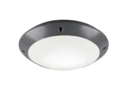 Runde Außendeckenleuchte Wandlampe CAMARO in Anthrazit - 26 cm