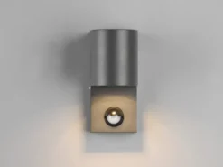 Runde Außenwandleuchte ROYA Downlight mit Bewegungsmelder, Anthrazit, Höhe 15cm