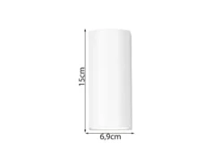 Runde Außenwandleuchte Up and Down Weiß mit GU10 LED, Höhe 15cm