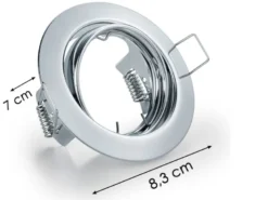 Runde Einbaustrahler Decke im 4er Set schwenkbar Silber Chrom GU10