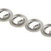 Runde Einbaustrahler Decke im 4er Set schwenkbar Silber matt GU10