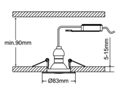 Runde Einbaustrahler Decke im 4er Set schwenkbar Silber matt GU10