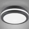Runde LED Außendeckenleuchte Wandlampe KENDAL in Anthrazit