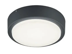 Runde LED Außenwandleuchte BREG in anthrazit aus wetterfestem Aluminium Ø 20cm