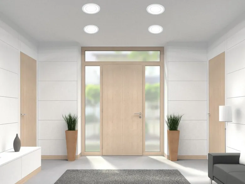 Runde LED Deckeneinbaustrahler 2er Set in Weiß matt Ø 14,8cm