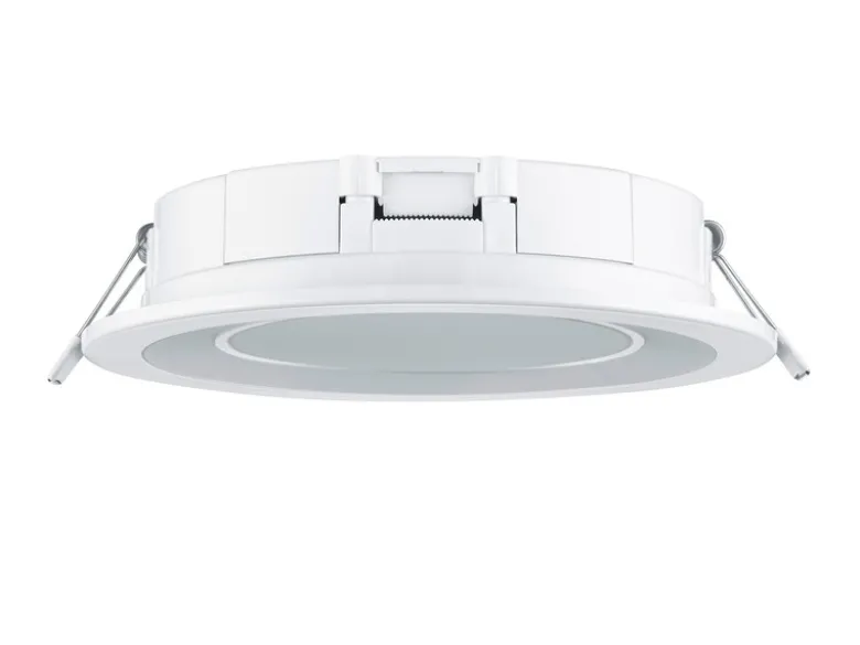 Runde LED Deckeneinbaustrahler 2er Set in Weiß matt Ø 14,8cm