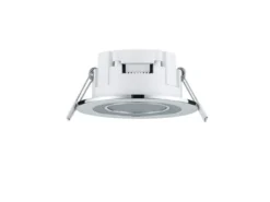 Runde LED Deckeneinbaustrahler 2er Set in Silber Chromfarben Ø 8,2cm