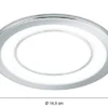 Runde LED Deckeneinbaustrahler 2er Set in Silber Chromfarben Ø 14,8cm