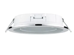 Runde LED Deckeneinbaustrahler 2er Set in Silber Chromfarben Ø 14,8cm