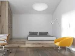 Runde LED Deckenleuchte LUKIDA Weiß mit Fernbedienung dimmbar Ø 38cm