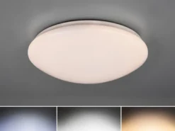 Runde LED Deckenleuchte LUKIDA Weiß mit Fernbedienung dimmbar Ø 38cm