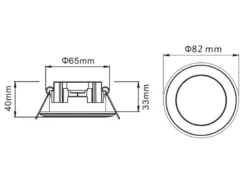 Runder LED Deckeneinbaustrahler AURA Weiß matt Ø 8,2cm