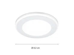 Runder LED Deckeneinbaustrahler AURA Weiß matt Ø 8,2cm