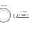 Runder LED Deckeneinbaustrahler 2er Set in Silber Chromfarben Ø 14,8cm