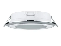 Runder LED Deckeneinbaustrahler 2er Set in Silber Chromfarben Ø 14,8cm