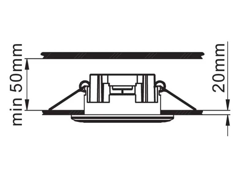 Runder LED Deckeneinbaustrahler 2er Set in Weiß matt Ø 8,2cm
