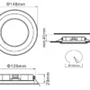 Runder LED Deckeneinbaustrahler CORE in Silber Chromfarben Ø 14,8cm
