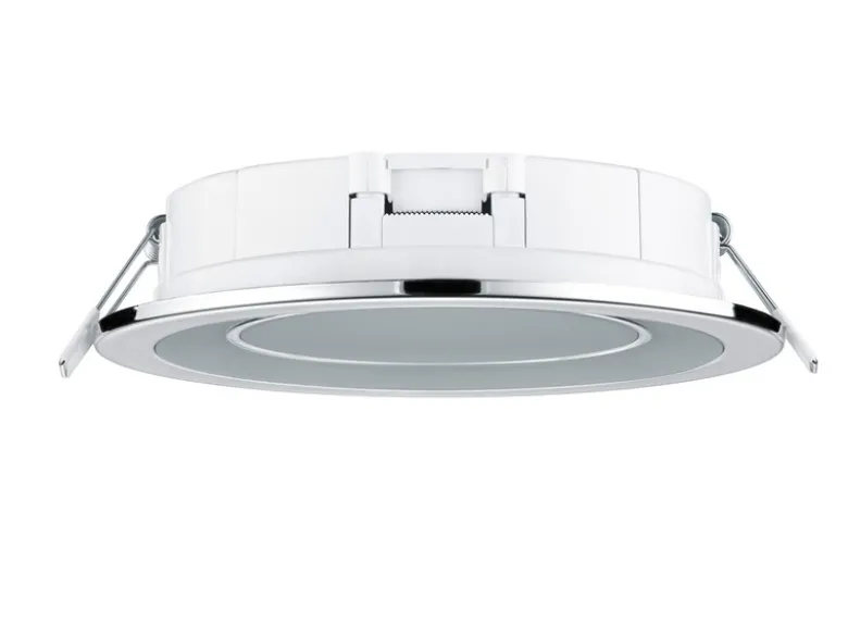 Runder LED Deckeneinbaustrahler CORE in Silber Chromfarben Ø 14,8cm