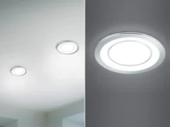 Runder LED Deckeneinbaustrahler CORE in Silber Chromfarben Ø 14,8cm