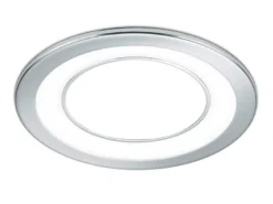 Runder LED Deckeneinbaustrahler CORE in Silber Chromfarben Ø 14,8cm