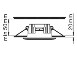 Runder LED Deckeneinbaustrahler 2er Set in Silber Chromfarben Ø 8,2cm