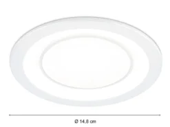 Runder LED Deckeneinbaustrahler CORE in Weiß matt Ø 14,8cm