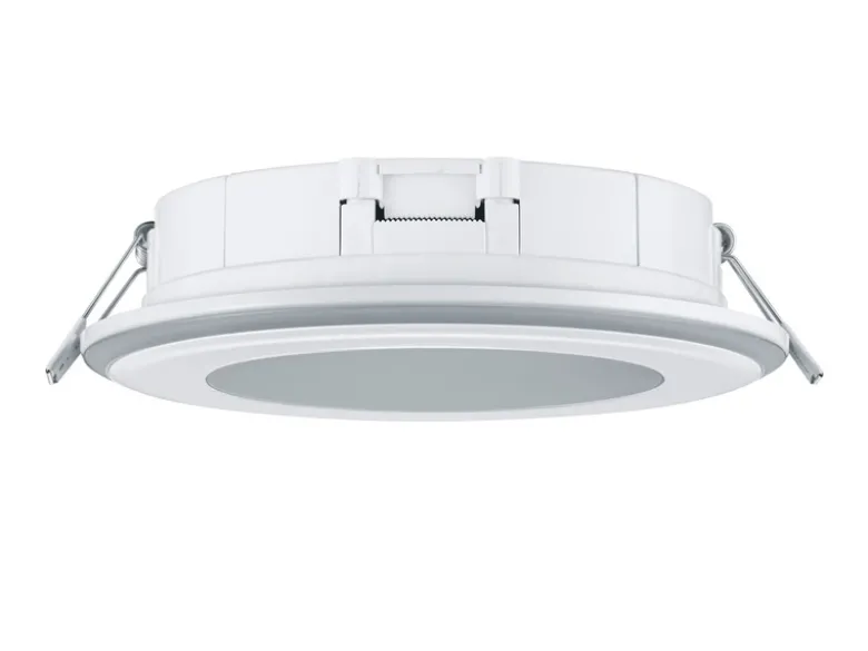 Runder LED Deckeneinbaustrahler 2er Set in Weiß matt Ø 14,8cm