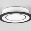 Runder LED Deckeneinbaustrahler 2er Set in Schwarz matt Ø 14,8cm