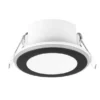 Runder LED Deckeneinbaustrahler AURA Schwarz matt Ø 8,2cm