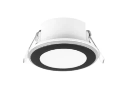 Runder LED Deckeneinbaustrahler AURA Schwarz matt Ø 8,2cm